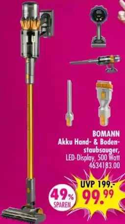 Möbel Boss BOMANN Akku Hand- & Bodenstaubsauger Angebot