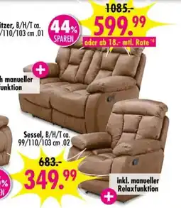 Möbel Boss Sofa mit Sessel Angebot