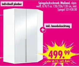 Möbel Boss Spiegeleckschrank Mailand, alpin-weiß Angebot