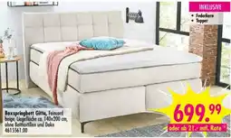 Möbel Boss Boxspringbett Gitta, Feincord beige Angebot