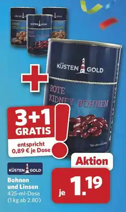 Combi KÜSTEN GOLD Bohnen und Linsen Angebot