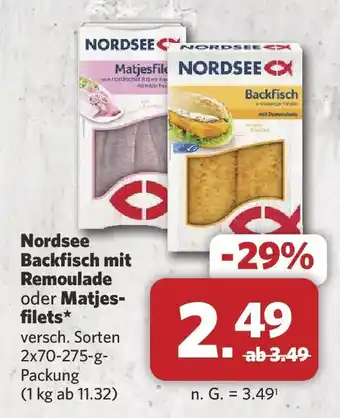 Combi Nordsee Backfisch mit Remoulade oder Matjesfilets Angebot