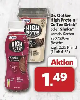 Combi Dr. Oetker High Protein Coffee Drink oder Shake Angebot