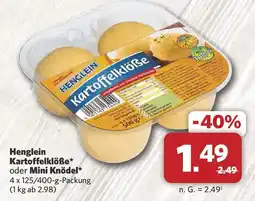Combi Henglein Kartoffelklöße oder Mini Knödel Angebot