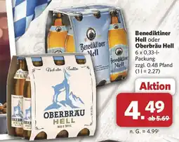 Combi Benediktiner Hell oder Oberbräu Hell Angebot