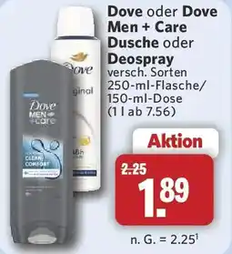 Combi Dove oder Dove Men + Care Dusche oder Deospray Angebot