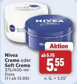 Combi Nivea Creme oder Soft Creme Angebot