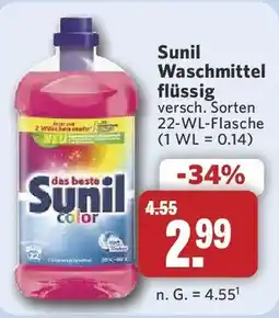 Combi Sunil Waschmittel flüssig Angebot