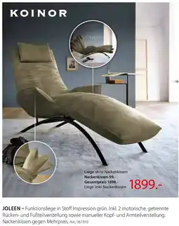 Zurbrüggen KOINOR Liege inkl. Nackenkissen Angebot