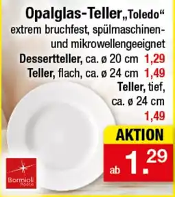 Zimmermann Opalglas-Teller, Toledo Angebot