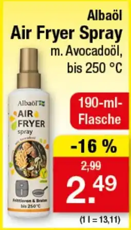 Zimmermann Albaöl Air Fryer Spray Angebot