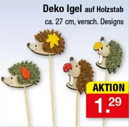 Zimmermann Deko Igel auf Holzstab Angebot