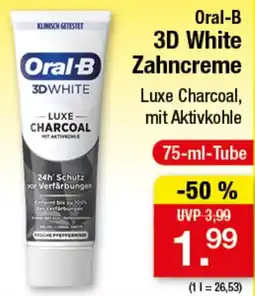 Zimmermann Oral-B 3D White Zahncreme Luxe Charcoal Angebot