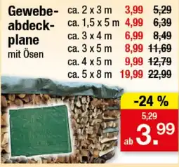 Zimmermann Gewebe-abdeck-plane mit Ösen Angebot