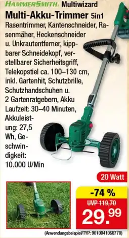 Zimmermann HAMMERSMITH Multiwizzard Multi-Akku-Trimmer 5in1 Angebot