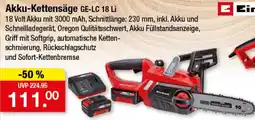 Zimmermann Einhhell Akku-Kettensäge GE-LC 18 Li Angebot