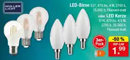 Zimmermann MULLER LICHT LED-Birne oder LED Kerze Angebot