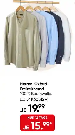 Galeria Herren-Oxford-Freizeithemd Angebot