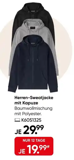 Galeria Herren-Sweatjacke mit Kapuze Angebot