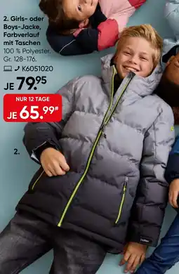 Galeria Girls- oder Boys-Jacke, Farbverlauf mit Taschen Angebot