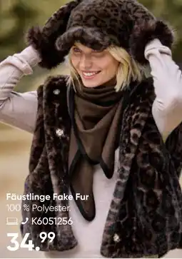 Galeria Fäustlinge Fake Fur Angebot
