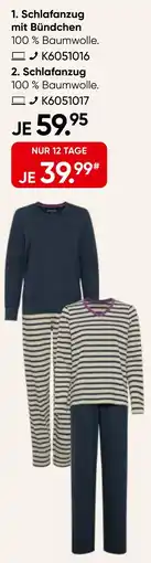 Galeria SCHIESSER Schlafanzug mit Bündchen Angebot