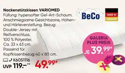 Galeria BeCo Nackenstützkissen VARIOMED Angebot