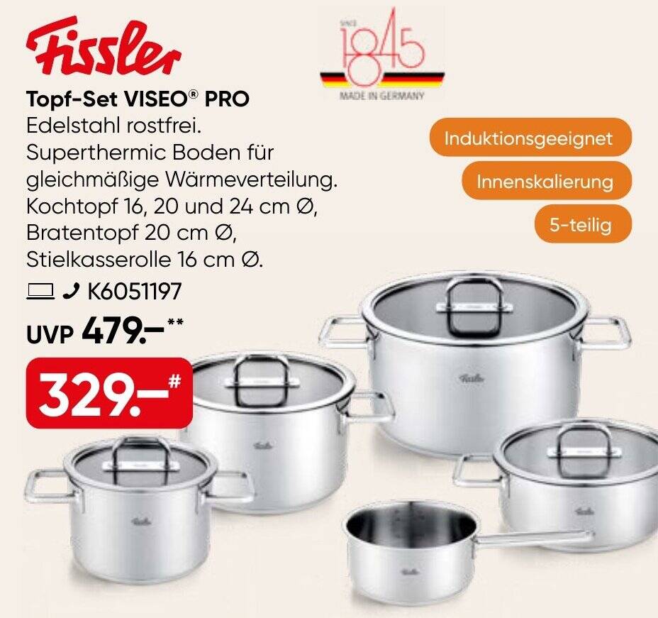 Fissler Topf-Set VISEO® PRO Angebot bei Galeria