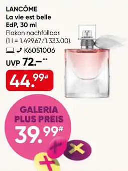Galeria LANCÔME La vie est belle EdP Angebot