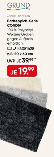 Galeria GRUND Badteppich-Serie CONDIA Angebot