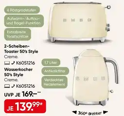 Galeria Wasserkocher 50's Style Creme. SM Angebot
