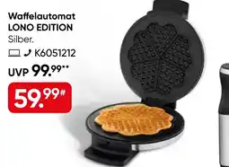 Galeria Waffelautomat LONO EDITION Silber Angebot