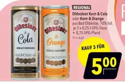 CITTI Markt Oldesloer Korn & Cola oder Korn & Orange Angebot