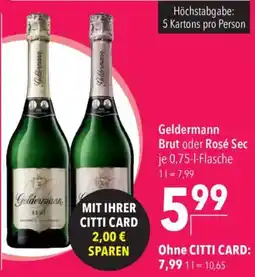 CITTI Markt Geldermann Brut oder Rosé Sec Angebot