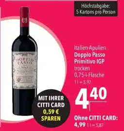 CITTI Markt Doppio Passo Primitivo IGP Angebot