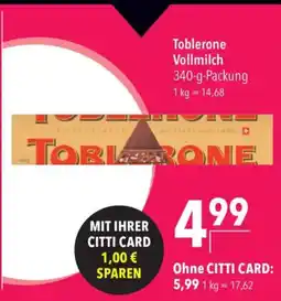CITTI Markt Toblerone Vollmilch Angebot