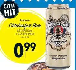 CITTI Markt Paulaner Oktoberfest Bier Angebot