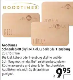 CITTI Markt Goodtimes Schneidebrett Skyline Kiel, Lübeck oder Flensburg Angebot