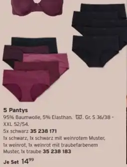 Tchibo 5 Pantys Angebot