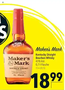 CITTI Markt Maker's Mark Kentucky Straight Bourbon Whisky Angebot