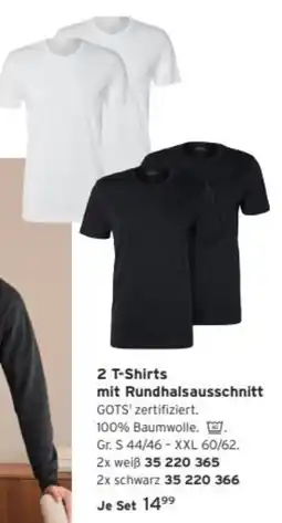 Tchibo 2 T-Shirts mit Rundhalsausschnitt Angebot