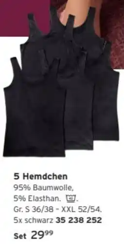 Tchibo 5 Hemdchen Angebot