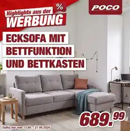 Poco POCO ECKSOFA MIT BETTFUNKTION UND BETTKASTEN Angebot