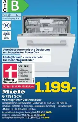 Euronics Miele G 7191 SCVi Vollintegrierter Geschirrspüler Angebot