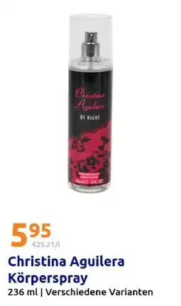 Action Christina Aguilera Körperspray Angebot