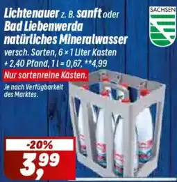 Simmel Lichtenauer natürliche Mineralwasser Angebot