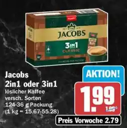AEZ Jacobs 2in1 oder 3in1 löslicher Kaffee Angebot