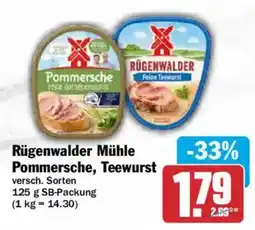 AEZ Rügenwalder Mühle Pommersche, Teewurst Angebot