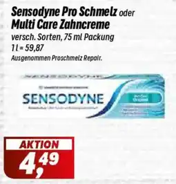 Simmel Sensodyne Pro Schmelz oder Multi Care Zahncreme Angebot