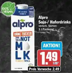 AEZ Alpro Soja-/ Haferdrinks Angebot